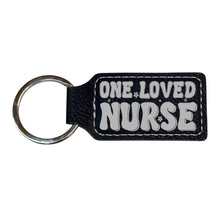 Load image into Gallery viewer, Keychain - Rectangle - One Loved Nurse - Leather