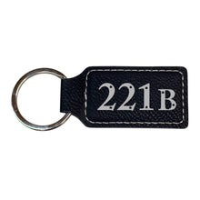 Load image into Gallery viewer, Keychain - Rectangle - 221b - Leather