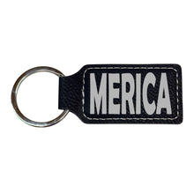 Load image into Gallery viewer, Keychain - Rectangle - Merica - Leather