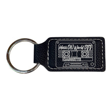 Load image into Gallery viewer, Keychain - Rectangle - Cassette - Leather
