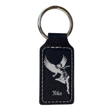 Load image into Gallery viewer, Keychain - Rectangle - Nike Goddess of Victory - Leather