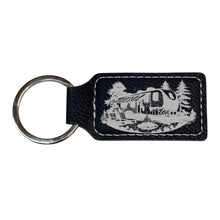 Load image into Gallery viewer, Keychain - Rectangle - Camping RV - Leather