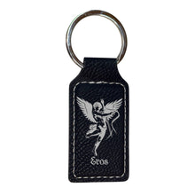 Load image into Gallery viewer, Keychain - Rectangle - Eros God of Love - Leather