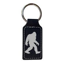 Load image into Gallery viewer, Keychain - Rectangle - Bigfoot Sasquatch - Leather