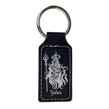 Load image into Gallery viewer, Keychain - Rectangle - Hades God of the Underworld - Leather