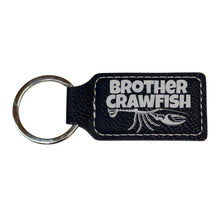 Load image into Gallery viewer, Keychain - Rectangle - Brother Crawfish - Leather