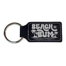 Load image into Gallery viewer, Keychain - Rectangle - Beach Bum - Leather