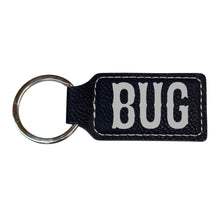 Load image into Gallery viewer, Keychain - Rectangle - Bug - Leather