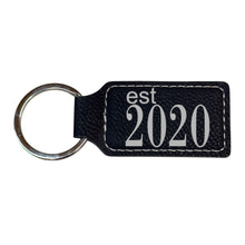Load image into Gallery viewer, Keychain - Rectangle -  Est 2020 - Leather