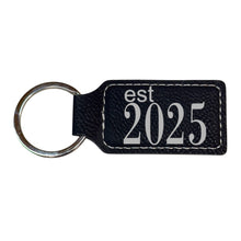 Load image into Gallery viewer, Keychain - Rectangle -  Est 2025 - Leather