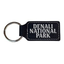 Load image into Gallery viewer, Keychain - Rectangle - Denali National Park - Leather