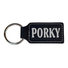 Load image into Gallery viewer, Keychain - Rectangle - Porky - Leather