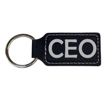 Load image into Gallery viewer, Keychain - Rectangle - CEO - Leather