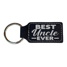 Load image into Gallery viewer, Keychain - Rectangle - Best Uncle Ever - Leather