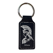 Load image into Gallery viewer, Keychain - Rectangle - Athena - Leather