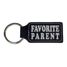 Load image into Gallery viewer, Keychain - Rectangle - Favorite Parent - Leather