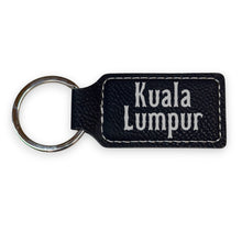 Load image into Gallery viewer, Keychain - Rectangle - Kuala Lumpur - Leather