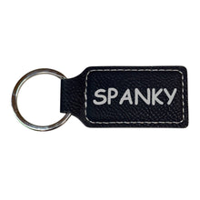 Load image into Gallery viewer, Keychain - Rectangle - Spanky - Leather