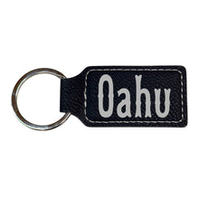 Load image into Gallery viewer, Keychain - Rectangle - Oahu - Leather