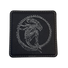 Load image into Gallery viewer, Coaster - Alien Fossil - SET OF 2 - Leather or Stitched Cork