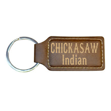 Load image into Gallery viewer, Keychain - Rectangle - Chickasaw Indian - Leather