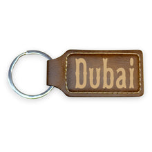 Load image into Gallery viewer, Keychain - Rectangle - Dubai - Leather