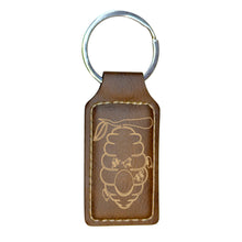 Load image into Gallery viewer, Keychain - Rectangle - Beehive - Leather