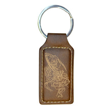 Load image into Gallery viewer, Keychain - Rectangle - Dealer of Death Grim Reaper - Leather