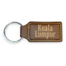 Load image into Gallery viewer, Keychain - Rectangle - Kuala Lumpur - Leather