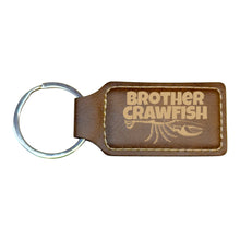 Load image into Gallery viewer, Keychain - Rectangle - Brother Crawfish - Leather