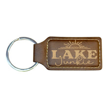 Load image into Gallery viewer, Keychain - Rectangle - Lake Junkie - Leather