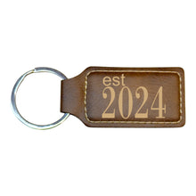 Load image into Gallery viewer, Keychain - Rectangle -  Est 2024 - Leather