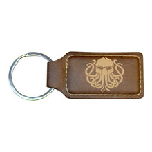 Load image into Gallery viewer, Keychain - Rectangle - Cthulhu - Leather
