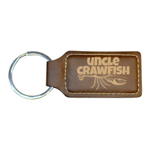 Load image into Gallery viewer, Keychain - Rectangle - Uncle Crawfish - Leather