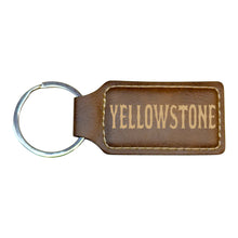 Load image into Gallery viewer, Keychain - Rectangle - Yellowstone - Leather