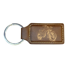 Load image into Gallery viewer, Keychain - Rectangle - Street Bike - Leather
