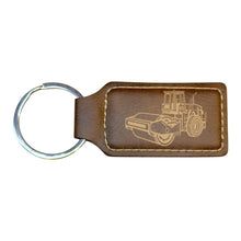 Load image into Gallery viewer, Keychain - Rectangle - Steamroller - Leather