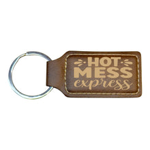 Load image into Gallery viewer, Keychain - Rectangle - Hot Mess Express - Leather