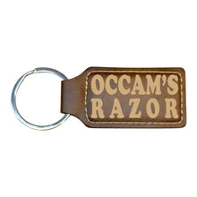 Load image into Gallery viewer, Keychain - Rectangle - Occams Razor - Leather
