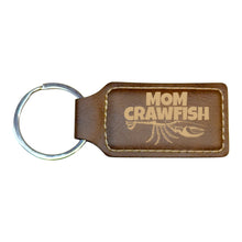 Load image into Gallery viewer, Keychain - Rectangle - Mom Crawfish - Leather