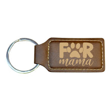 Load image into Gallery viewer, Keychain - Rectangle - Fur Mama - Leather