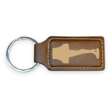 Load image into Gallery viewer, Keychain - Rectangle - Leg Lamp - Leather