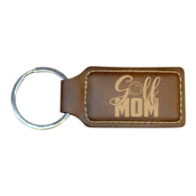 Load image into Gallery viewer, Keychain - Rectangle - Golf Mom - Leather