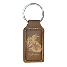 Load image into Gallery viewer, Keychain - Rectangle - Aphrodite - Leather