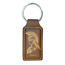 Load image into Gallery viewer, Keychain - Rectangle - Athena - Leather