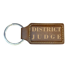 Load image into Gallery viewer, Keychain - Rectangle - District Judge - Leather