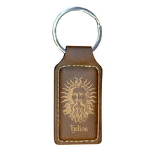 Load image into Gallery viewer, Keychain - Rectangle - Helios God of the Sun - Leather