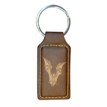 Load image into Gallery viewer, Keychain - Rectangle - The Bat - Leather