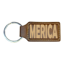 Load image into Gallery viewer, Keychain - Rectangle - Merica - Leather