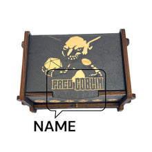 Load image into Gallery viewer, Dice Box - Black - Goblin PERSONALIZED - 6x4x3